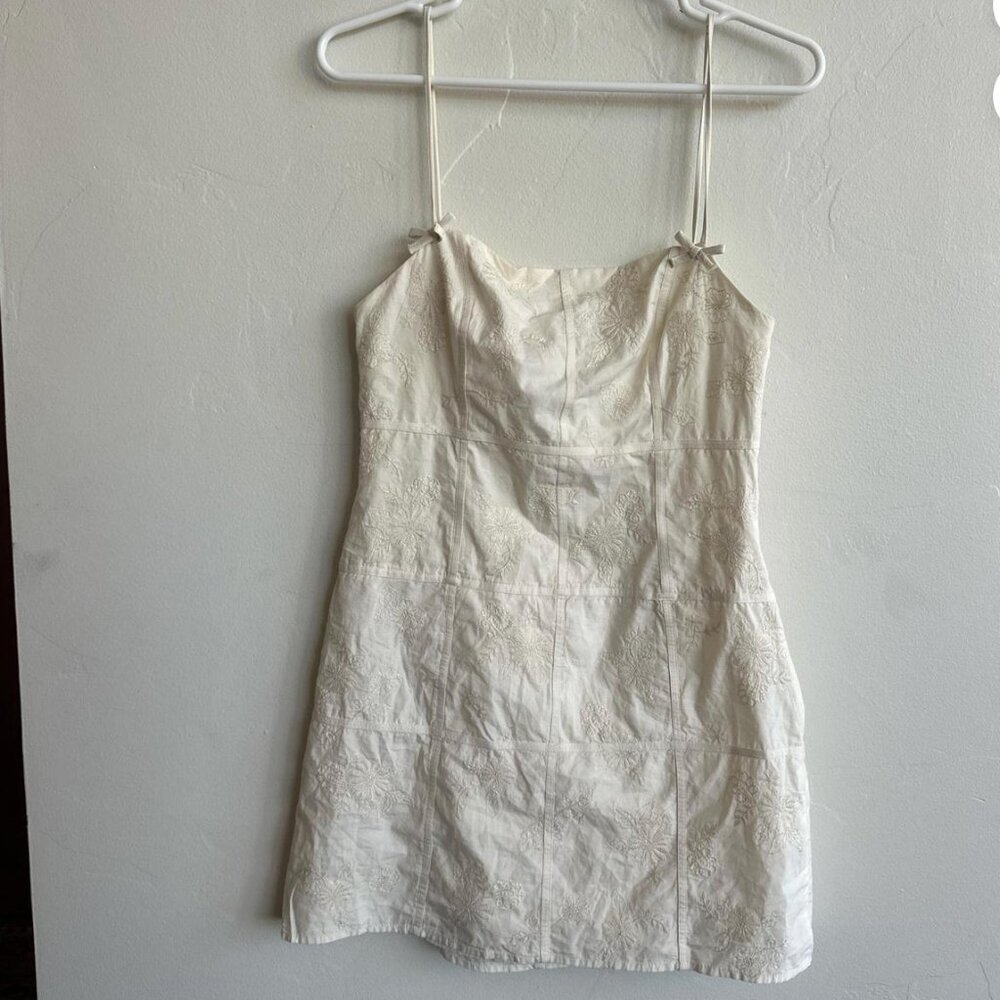 White mini dress